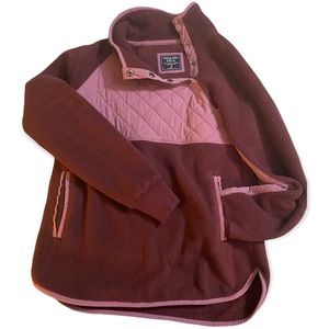 Abercrombie & Fitch maroon & pink pullover